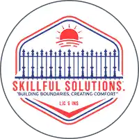 Skillful Solutions logo featuring an ornate fence and sun inside a shield-shaped badge.
